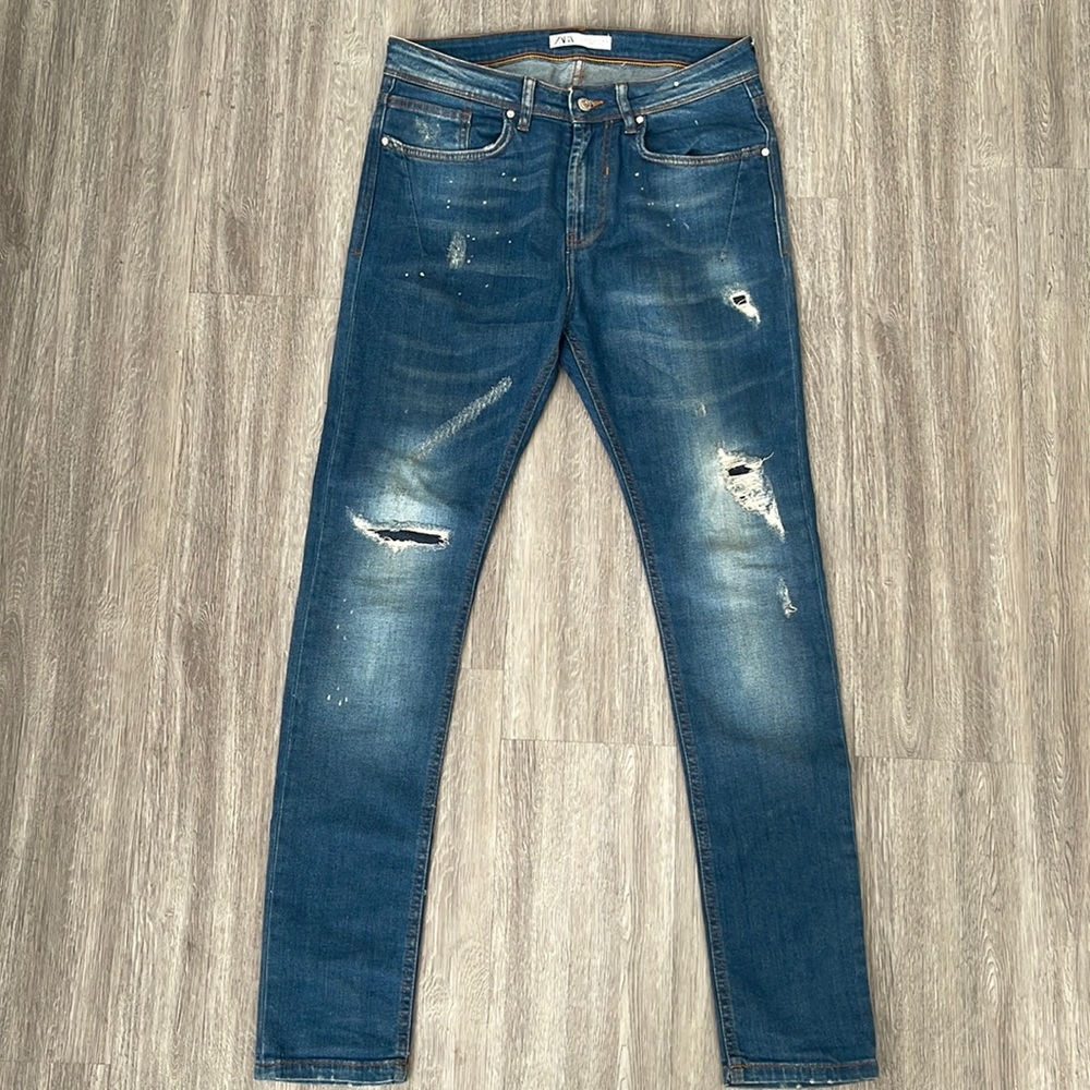 Zara Distressed Men’s Skinny Jeans | Size 31